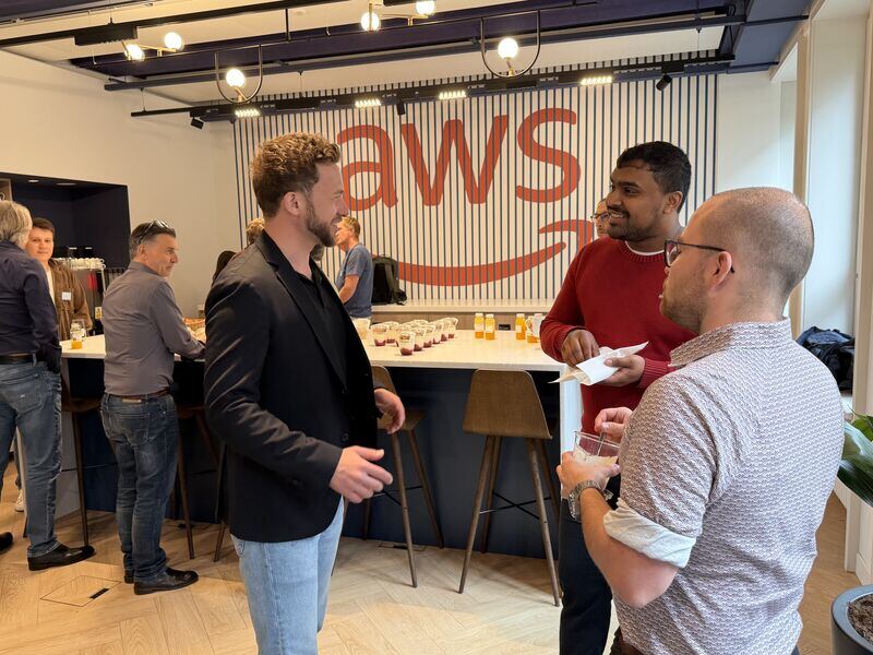 Dumitru Baltatescu meeting with collaborators at a co-working space